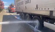 Balatalar Tutuştu Tır Alev Aldı! Alanya'da Korkutan Dakikalar