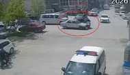 Burdur'da Sanayi Sitesinde Korkutan Çarpışma Kamerada