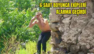 Bir Gün Önce Anıta Çıkan Şahıs, Bu Kez Tarihi Kaleiçi Surlarına Çıktı!