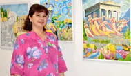 Antalyalı Ressam Semra Erkal Yörük Motiflerini Tuvale Taşıdı