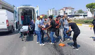 Manavgat'ta Yola Dökülen Yağ Nedeniyle Motosiklet 50 Metre Sürüklendi! Sürücü Yaralandı