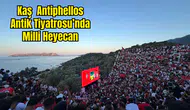 Kaş Antiphellos’ta Dünya Kupası Heyecanı: 2 Bin Yıllık Tiyatroda Milli Takım İçin Tek Yürek Oldular