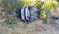 Manavgat’ta Korkutan Kaza: Otomobil Bahçeye Uçtu