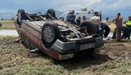 Burdur'da Otomobil Şarampole Devrildi: 2 Yaralı