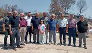 Saadet Partisi Heyeti Adrasan'daki Orman Yangını Bölgesinde