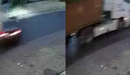 Şerit Değiştiren Tır Otomobili Metrelerce Sürükledi!