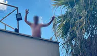 Manavgat'ta Otel Personeli Usturayla Lojman Çatısına Çıktı: "Karım Gelecek"