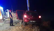 Burdur'da Kontrolden Çıkan Otomobil Direğe Çarptı: 1 Yaralı