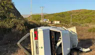 Manavgat Buçakşeyhler'de Otomobil Şarampole Devrildi