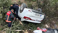 Mersin'de otomobil şarampole devrildi! 1 ağır yaralı