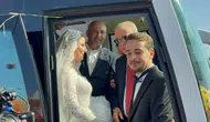 Samsun'da Gelinlik ve Damatlıkla Erdoğan'ın Otobüsüne Bindiler!