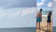 Alanya İncekum Plajı'nda Denize Giriyorlardı, Hortum Çıktı!