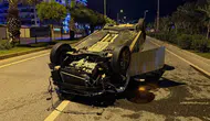 Alanya Mahmutlar'da Araçlar Çarpıştı, Biri Takla Attı: 1'i Ağır 2 Yaralı