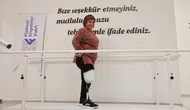 Hatay’da İş Kazasında Bacağını Kaybeden Şirin Protezle İlk Adımlarını Attı