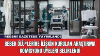Bebek Ölü*lerine İlişkin Kurulan Araştırma Komisyonu Üyeleri Belirlendi