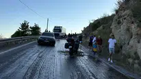 Mersin’de Yola Akan Mazot Zincirleme Kazaya Neden Oldu! 4 Araç Birbirine Girdi