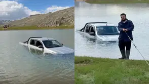 Antalya'da Off-Road Heyecanı Yarım Kaldı: Araç Suya Gömüldü