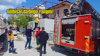 Gölhisar’da Korkutan Depo Yangını: Alevler Eve Sıçramadan Söndürüldü