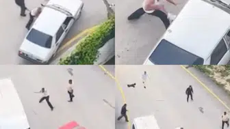 Mersin'de Sokak Ortasında Taşlı Kavga: Araçlara ve Sürücülere Saldırdılar