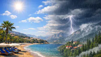 Sahilde Güneş, İç Kesimlerde Sağanak Var