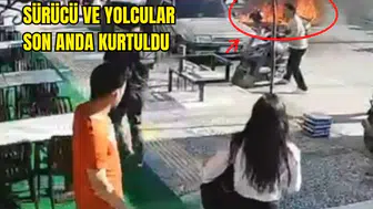 Manavgat'ta İçerisinde Bebek Olan Otomobil Bir Anda Alev Topuna Döndü!