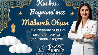 CHP Konyaaltı İlçe Başkanlığı'ndan Kurban Bayramı Kutlama Mesajı