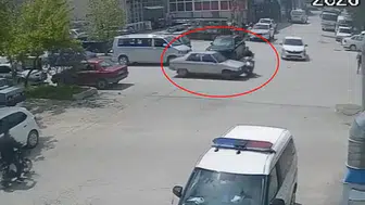 Burdur'da Sanayi Sitesinde Korkutan Çarpışma Kamerada