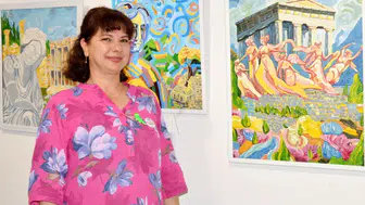 Antalyalı Ressam Semra Erkal Yörük Motiflerini Tuvale Taşıdı