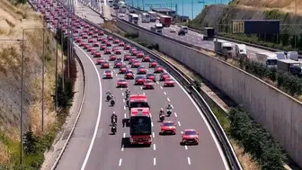 A Milli Takım Dünya Kupası’na Konvoylarla Uğurlandı!
