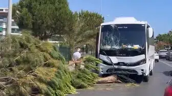 Alanya’da tur midibüsü dehşeti! Refüjü aşıp karşı şeride geçti!