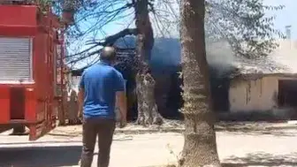 Serik'te Gecekondu Yangını: Alevler Mahalleliyi Sokağa Döktü