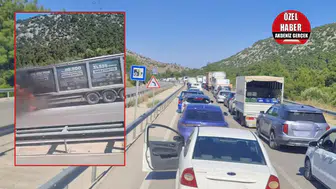 Korkuteli Yolunda Antalya Büyükşehir TIR'ı Alev Alev Yandı