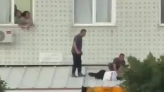 Kepez’de Cam Silerken Tenteye Düştü, İtfaiye Kurtardı
