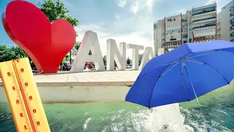Antalya'da Kavurucu Sıcaklara Gök Gürültülü Sağanak Arası