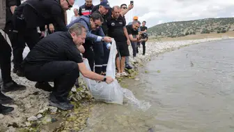 Antalya'da Özel Büyütülen 107 Bin Yavru Balık Gölete Salındı