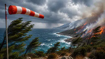 Kaş’ta Şiddetli Rüzgâr Orman Yangını Riskini Tetikliyor