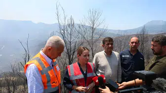 Antalya Büyükşehir Başkan Vekili ve Alanya Belediye Başkanı Yangın Bölgesinde