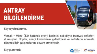 Varsak-Müze Hattında Seferler Durdu