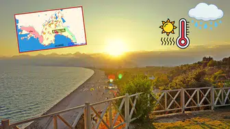 Antalya'da Hava Durumu Karışık: Bir Yanda 40 Derece Sıcak Diğer Yanda Sağanak