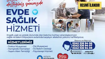 Antalya Büyükşehir Belediyesi Evde Sağlık Hizmeti
