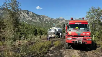 Kemer'de Korkutan Orman Yangını Kısa Sürede Söndürüldü!