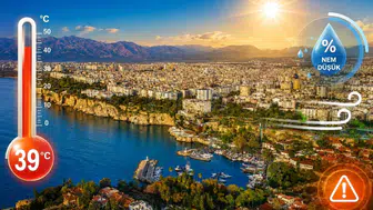 Antalya'da Aşırı Sıcak, Düşük Nem ve Fırtına Bir Arada