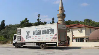 Mobil Kuaför Tırı Yaylalarda Bakım Hizmetinde
