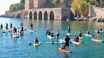 Alanya Kızılkule Açıklarında SUP'larla Temizlik Yaptılar!