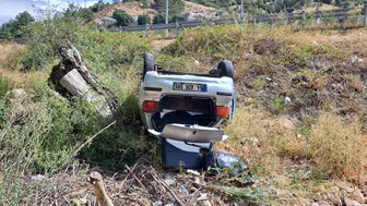 Burdur'da Otomobil Şarampole Devrildi: 1 Yaralı