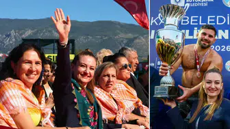 Kadın Muhtarlar Yağlı Güreşleri Yerinde İzledi