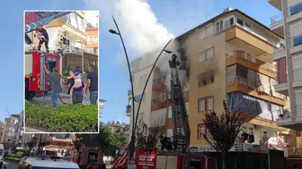 Manavgat'ta Yangında Mahsur Kalan 2'si Çocuk 4 Kişi Balkondan Kurtarıldı