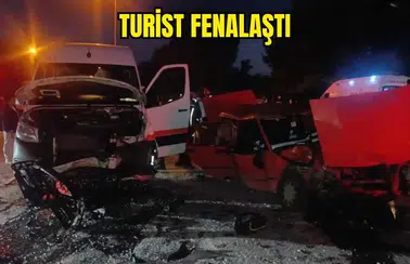 Manavgat Titreyengöl Yolunda Can Pazarı! Turistleri Taşıyan Minibüs Kazaya Karıştı