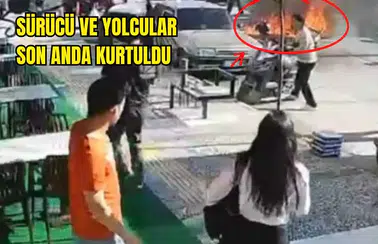 Manavgat'ta İçerisinde Bebek Olan Otomobil Bir Anda Alev Topuna Döndü!