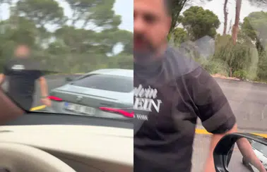 Serik’te Trafik Dehşeti Kamerada! Aracın Önünü Kesti, Yumruklarla Saldırdı İddiası
